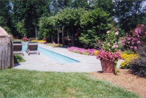 Poolside Planters and Landscape